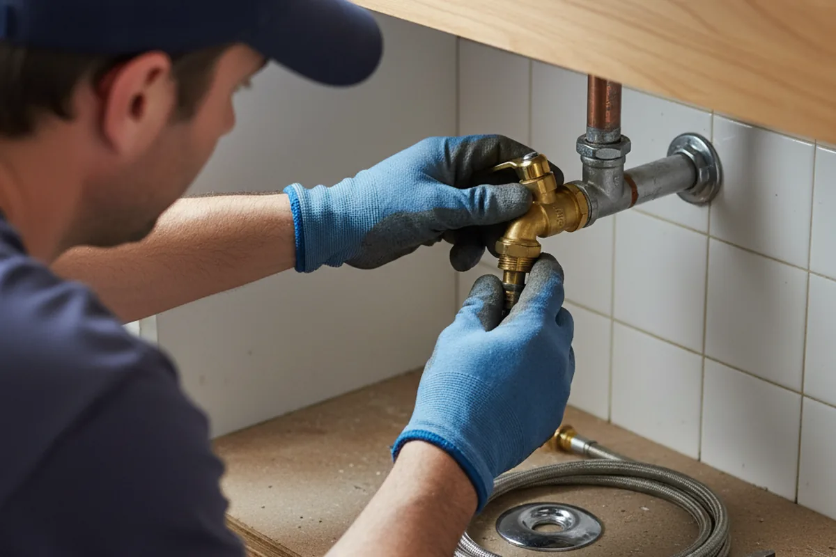 Shutoff valve and fitting work during Emergency Plumbing in Keller